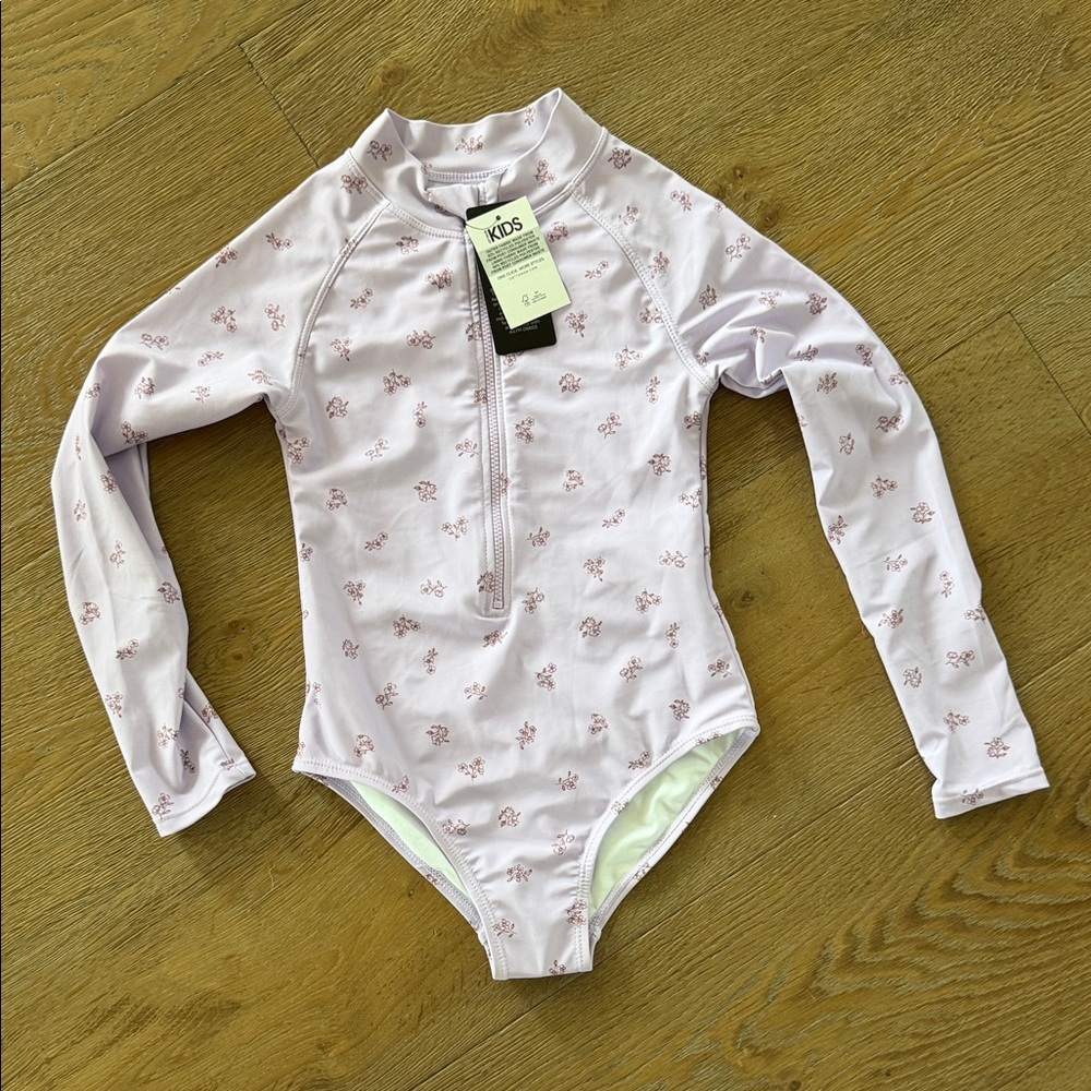 Cotton On Kids Swim Rashguard - Light Purple Floral